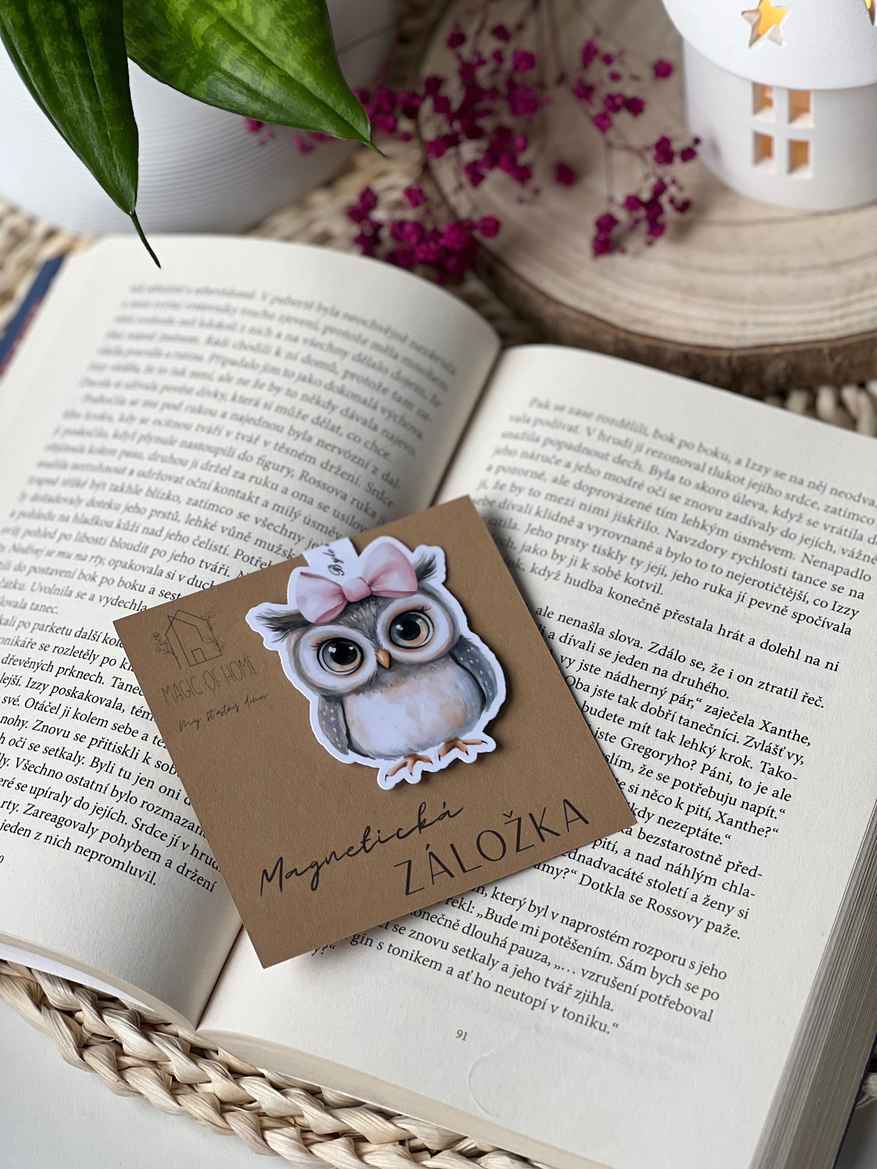 Magnetická záložka - Sova