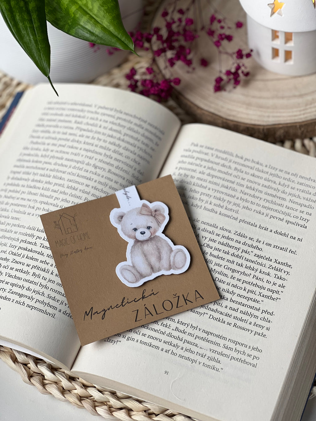 Magnetická záložka - paní Medvídková