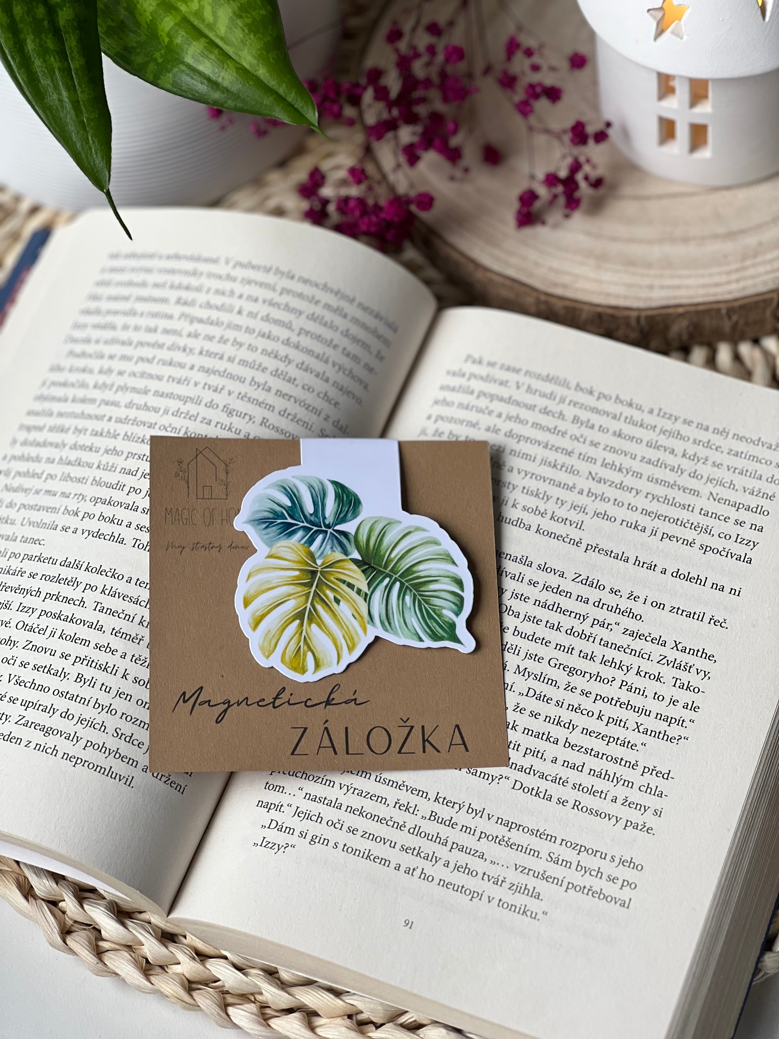 Magnetická záložka - Monstera