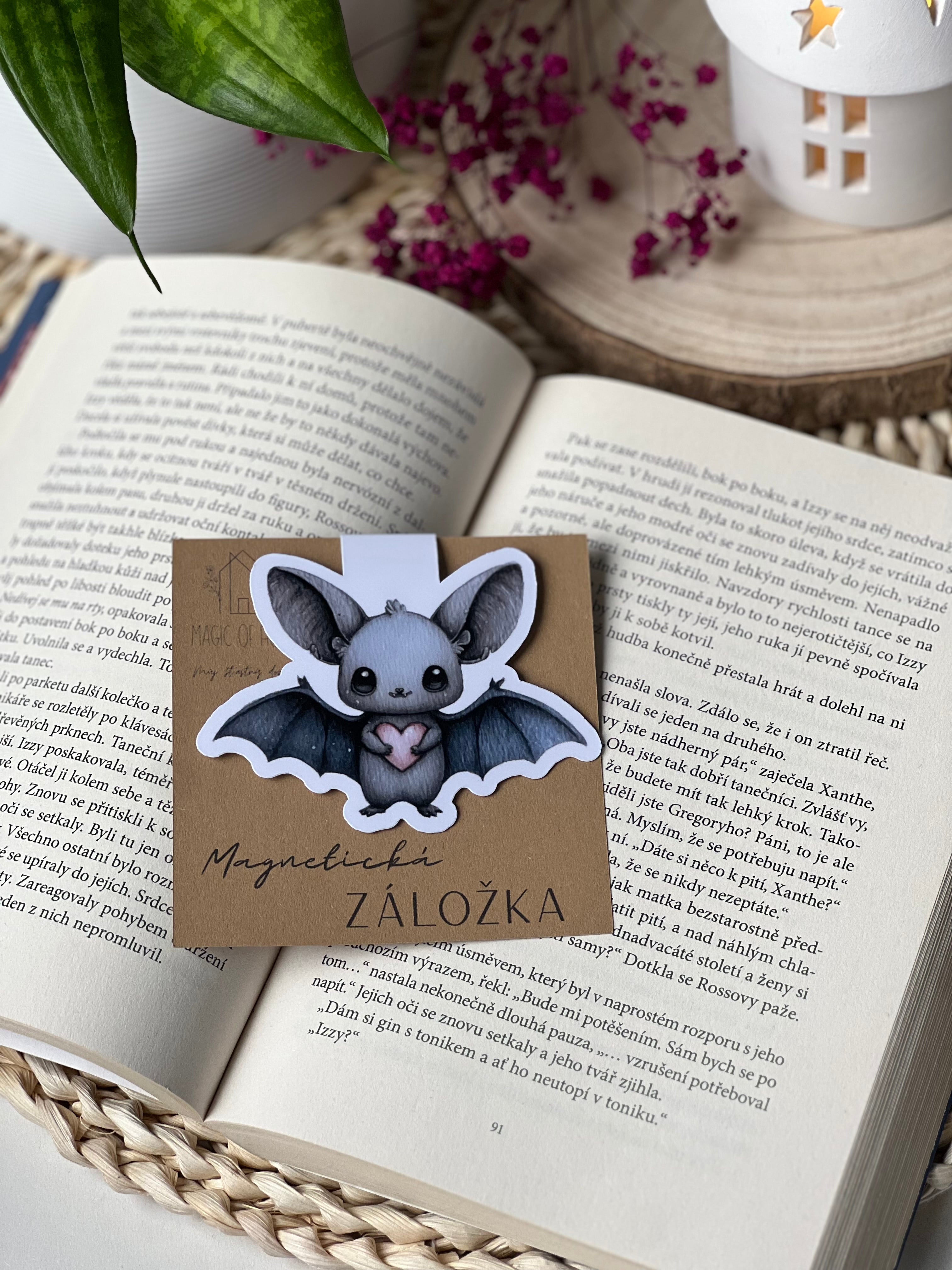 Magnetická záložka - Netopýr