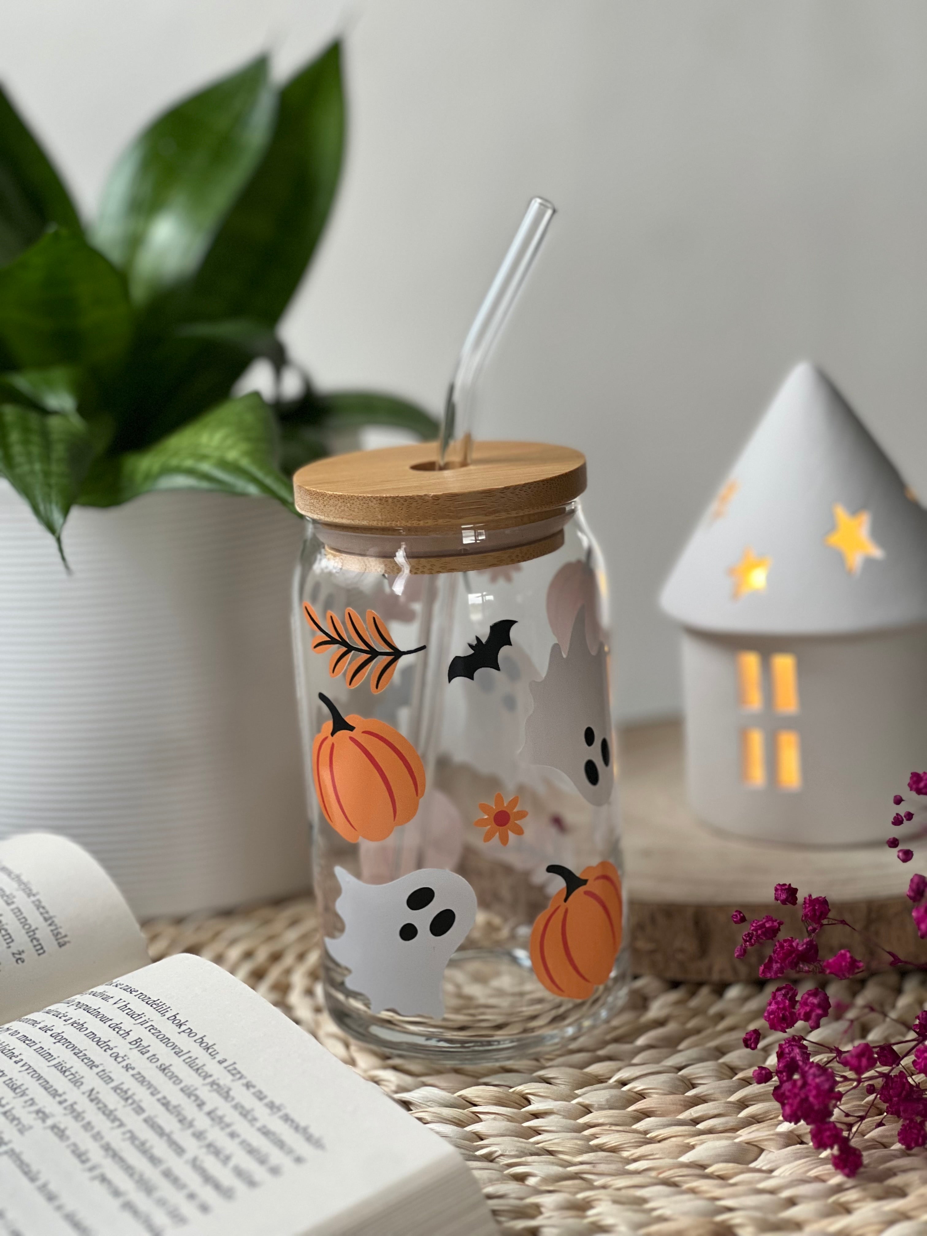 Sklenička - Pumpkin Boo