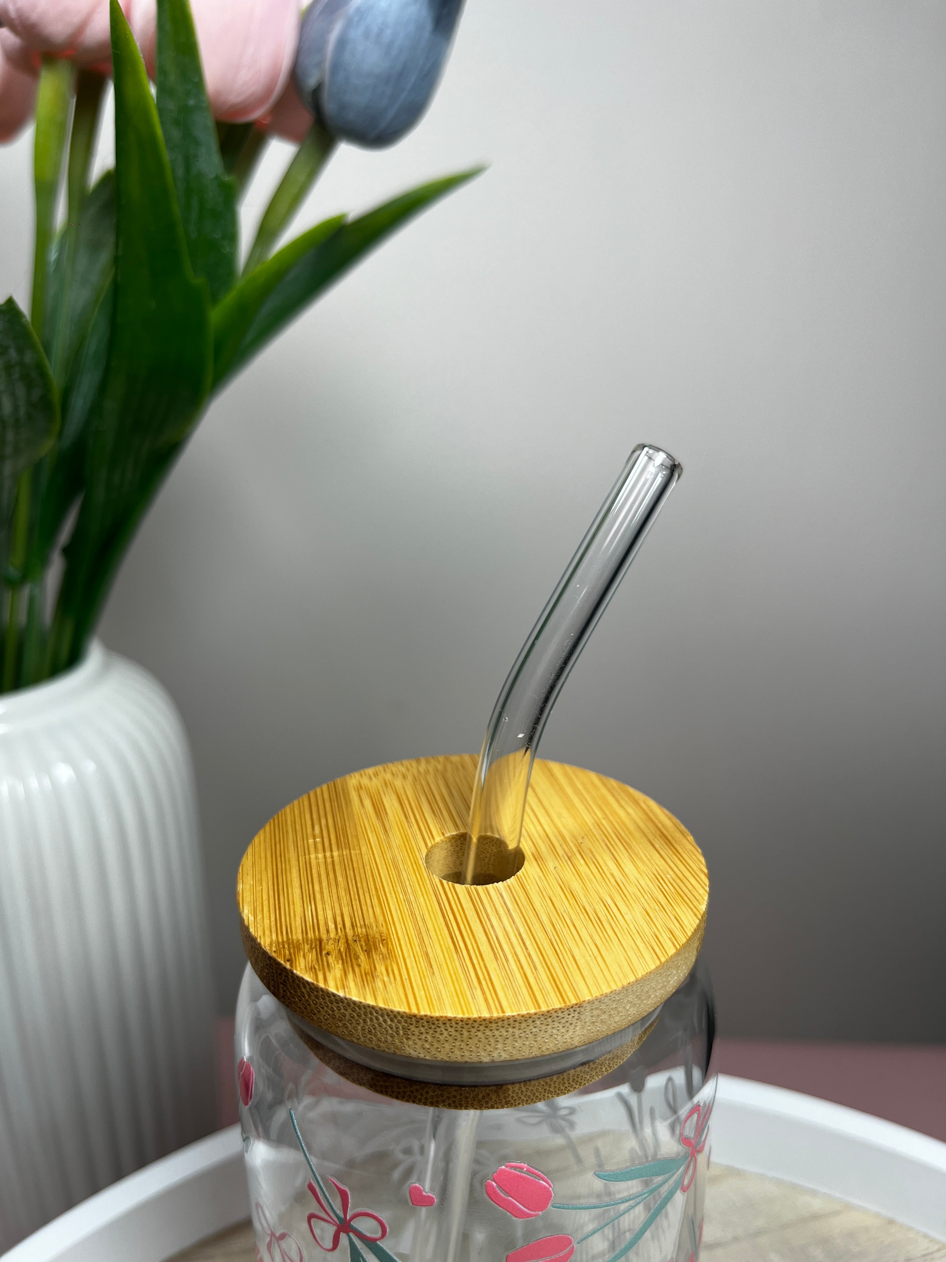 Skleněné brčko - čiré