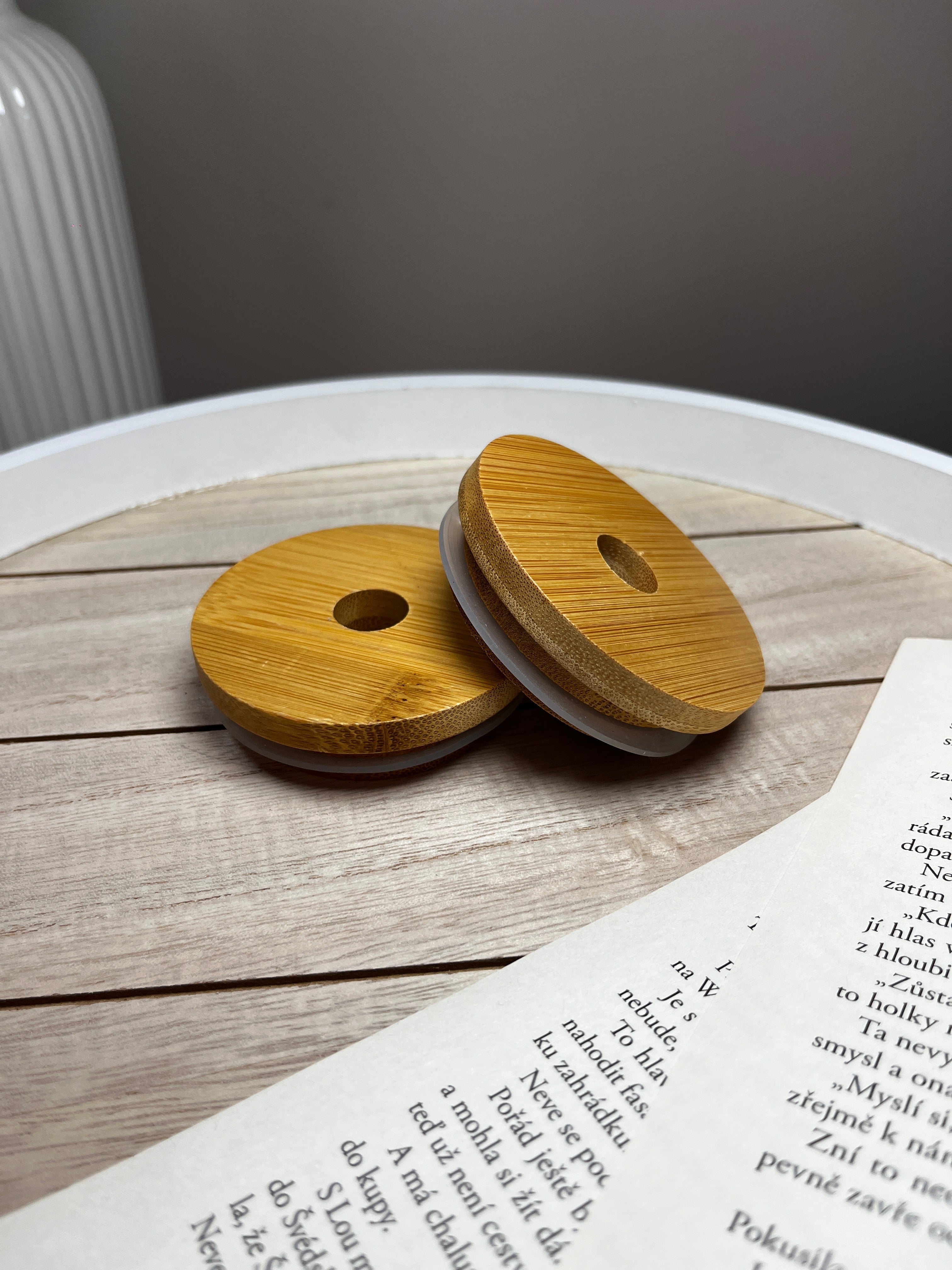 Bambusové víčko na skleničku