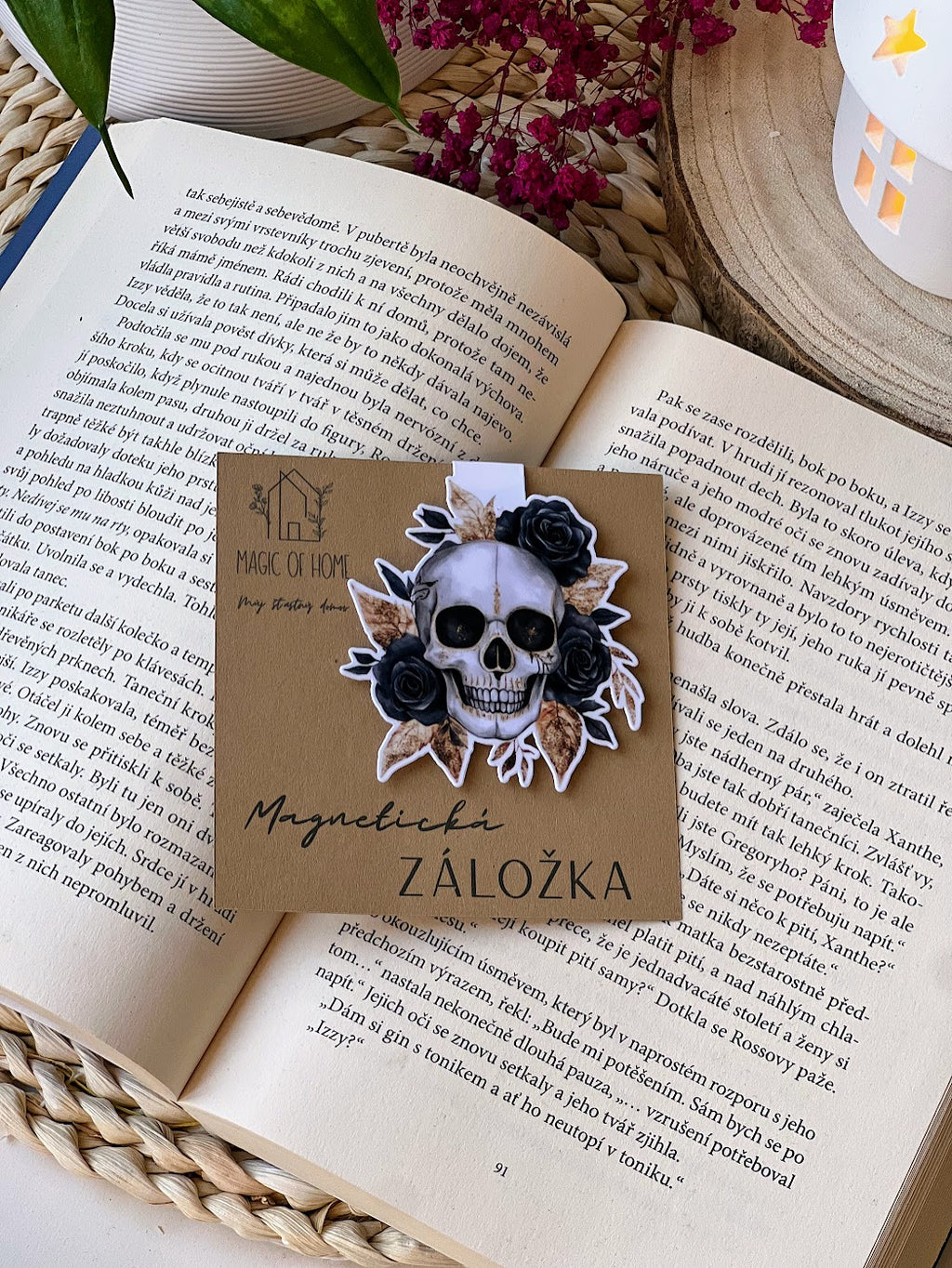 Magnetická záložka - Lebka