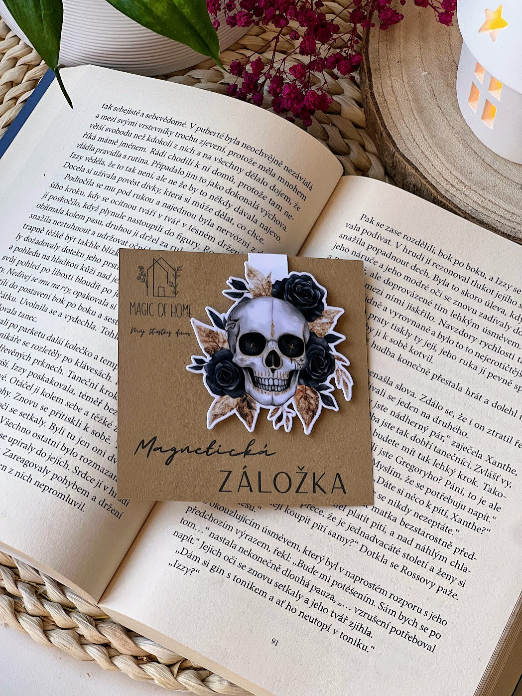 Magnetická záložka - Lebka