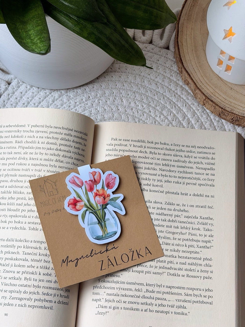 Magnetická záložka - Tulipány