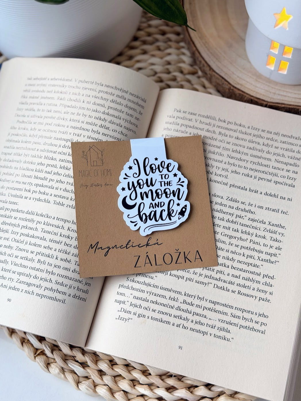 Magnetická záložka - I love you to the moon and back