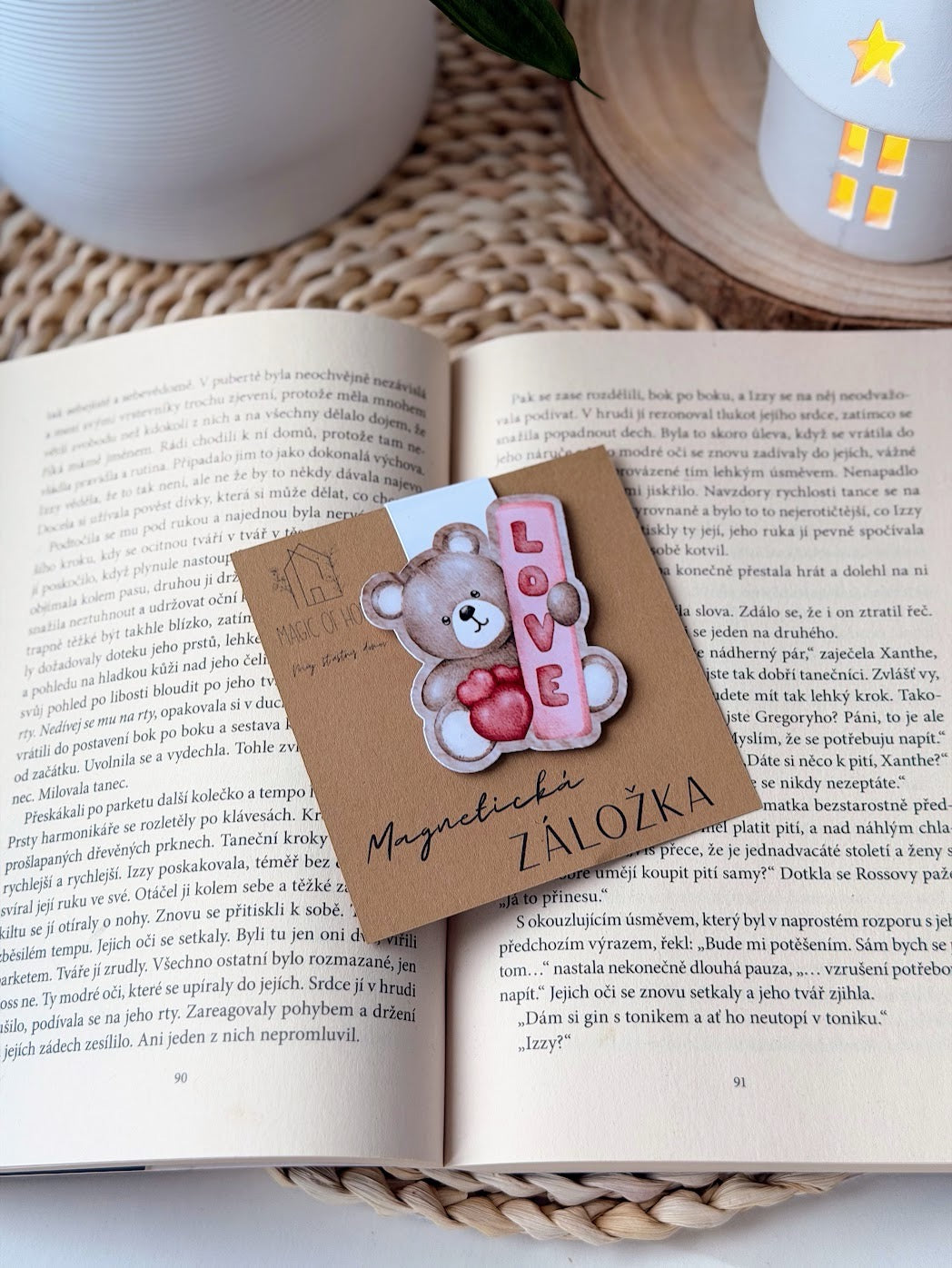 Magnetická záložka - Teddy bear love