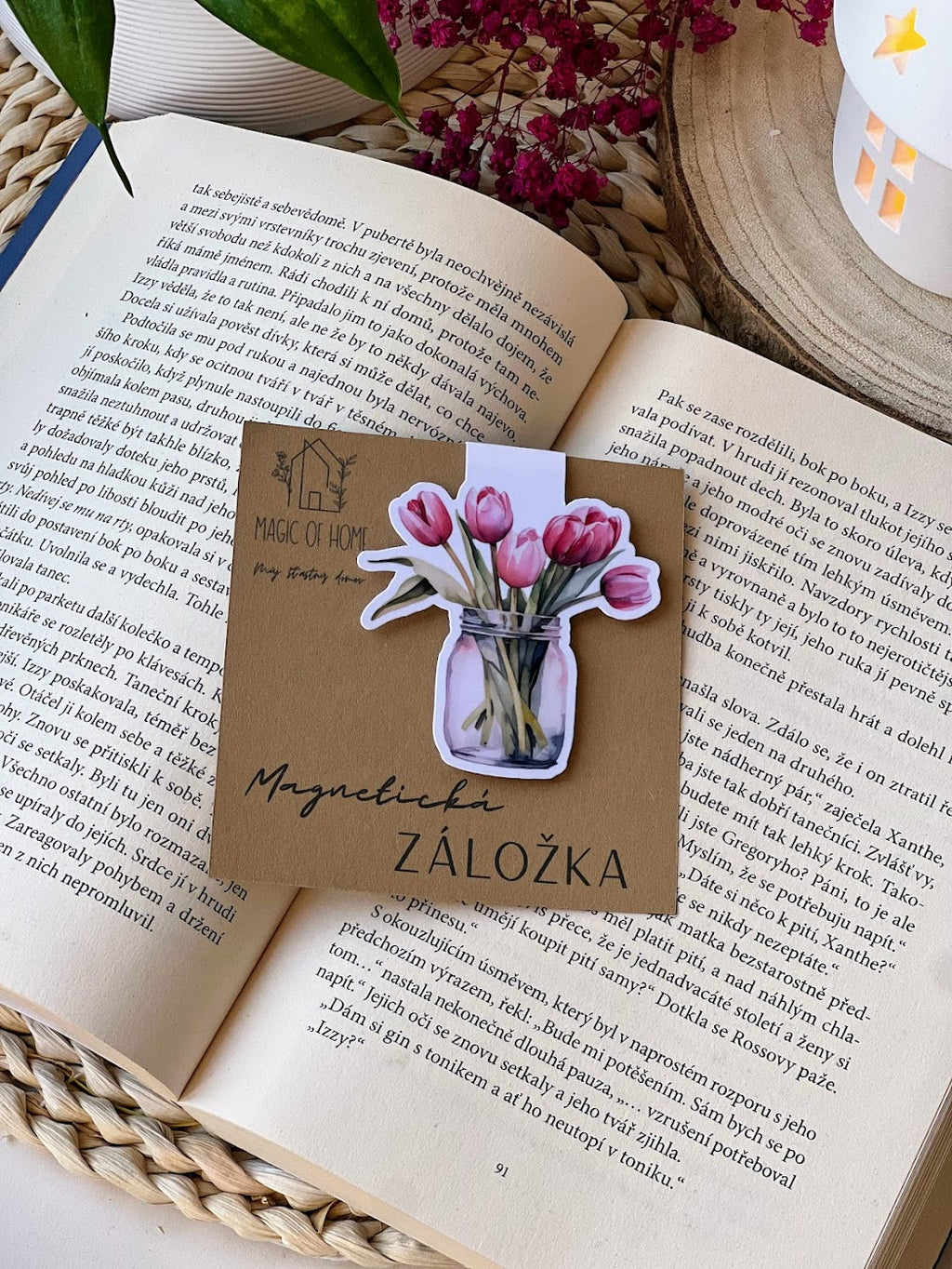 Magnetická záložka - Tulipány